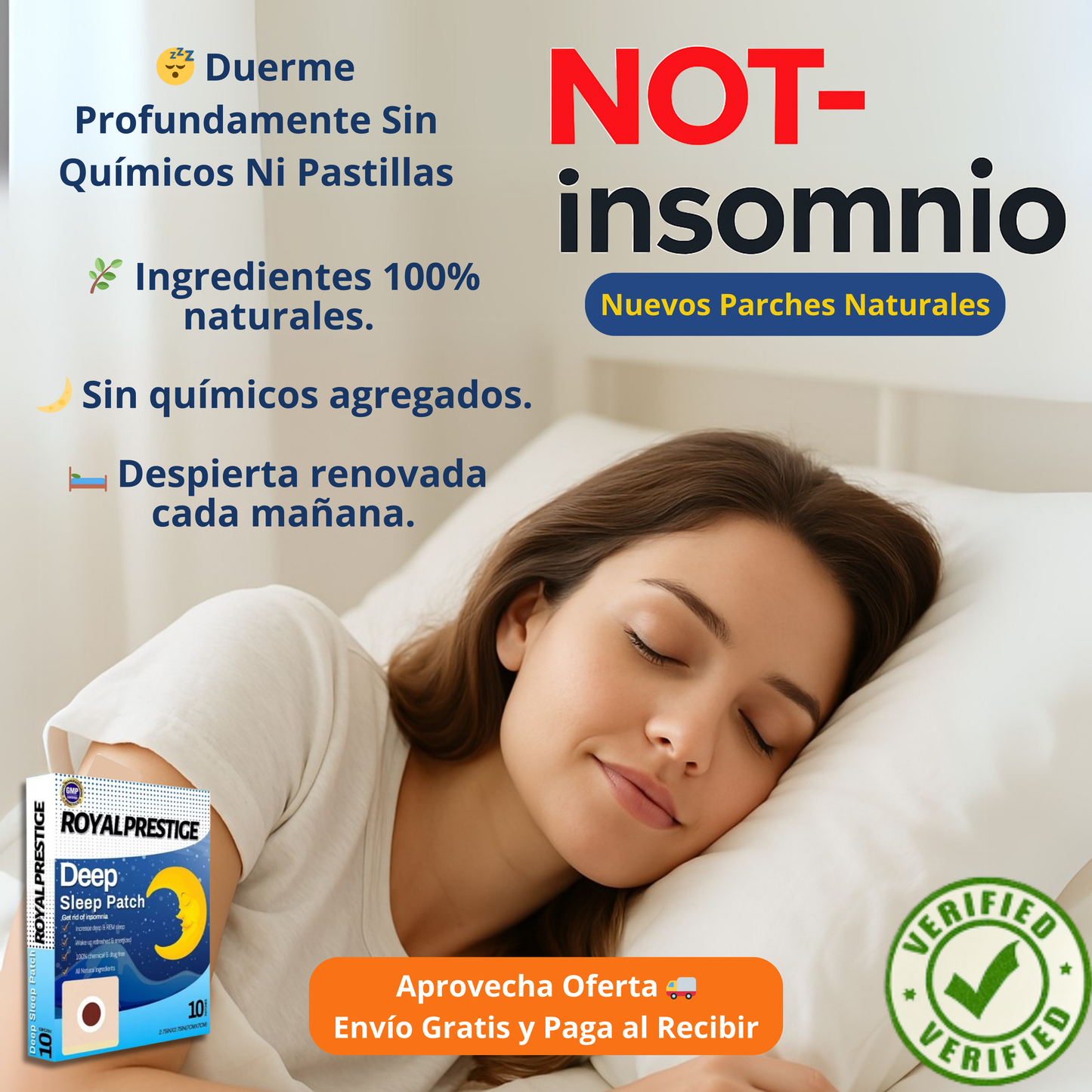 Parche Natural 2x1 NOT-insomnio🌙Sueño Profundo y Reparador