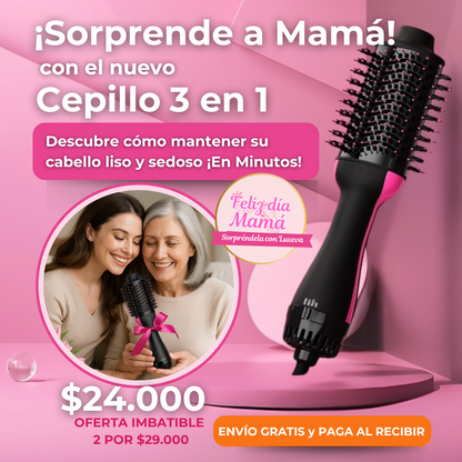 Cepillo 3 en 1🧡Alisa, da volumen y seca en minutos